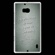 Coque Nokia Lumia 930 Brave Vert Citation Oscar Wilde