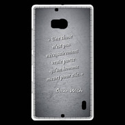 Coque Nokia Lumia 930 Chose vraie Noir Citation Oscar Wilde