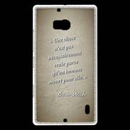 Coque Nokia Lumia 930 Chose vraie Sepia Citation Oscar Wilde