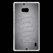 Coque Nokia Lumia 930 Conscience Noir Citation Oscar Wilde