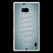 Coque Nokia Lumia 930 Conscience Turquoise Citation Oscar Wilde