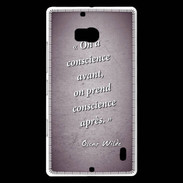 Coque Nokia Lumia 930 Conscience Violet Citation Oscar Wilde