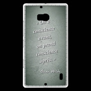 Coque Nokia Lumia 930 Conscience Vert Citation Oscar Wilde