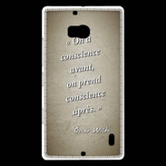 Coque Nokia Lumia 930 Conscience Sepia Citation Oscar Wilde