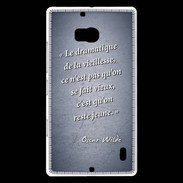 Coque Nokia Lumia 930 Dramatique vieillesse Bleu Citation Oscar Wilde