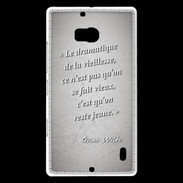 Coque Nokia Lumia 930 Dramatique vieillesse Gris Citation Oscar Wilde