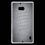 Coque Nokia Lumia 930 Dramatique vieillesse Noir Citation Oscar Wilde