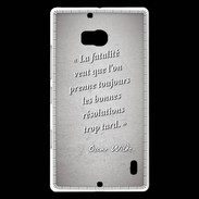 Coque Nokia Lumia 930 Fatalité Gris Citation Oscar Wilde