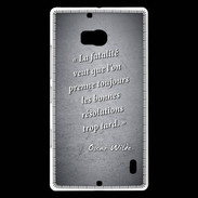 Coque Nokia Lumia 930 Fatalité Noir Citation Oscar Wilde