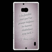 Coque Nokia Lumia 930 Fatalité Rose Citation Oscar Wilde