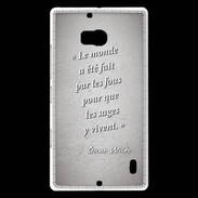 Coque Nokia Lumia 930 Fous sages Gris Citation Oscar Wilde