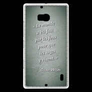 Coque Nokia Lumia 930 Fous sages Vert Citation Oscar Wilde