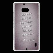 Coque Nokia Lumia 930 Fous sages Violet Citation Oscar Wilde