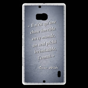 Coque Nokia Lumia 930 Horrible ennui Bleu Citation Oscar Wilde