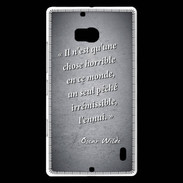 Coque Nokia Lumia 930 Horrible ennui Noir Citation Oscar Wilde