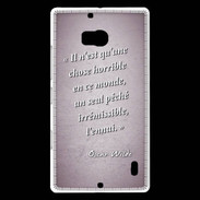 Coque Nokia Lumia 930 Horrible ennui Rose Citation Oscar Wilde