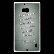 Coque Nokia Lumia 930 Horrible ennui Vert Citation Oscar Wilde