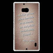 Coque Nokia Lumia 930 Horrible ennui Rouge Citation Oscar Wilde