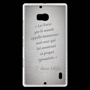 Coque Nokia Lumia 930 Les livres Gris Citation Oscar Wilde