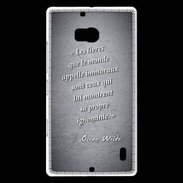 Coque Nokia Lumia 930 Les livres Noir Citation Oscar Wilde