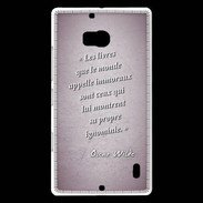 Coque Nokia Lumia 930 Les livres Rose Citation Oscar Wilde