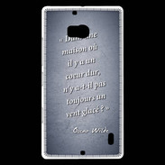 Coque Nokia Lumia 930 Maison coeur Bleu Citation Oscar Wilde