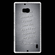Coque Nokia Lumia 930 Maison coeur Noir Citation Oscar Wilde