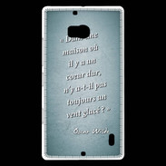 Coque Nokia Lumia 930 Maison coeur Turquoise Citation Oscar Wilde