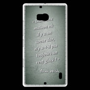 Coque Nokia Lumia 930 Maison coeur Vert Citation Oscar Wilde