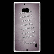 Coque Nokia Lumia 930 Maison coeur Violet Citation Oscar Wilde