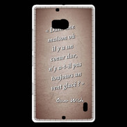 Coque Nokia Lumia 930 Maison coeur Rouge Citation Oscar Wilde