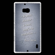Coque Nokia Lumia 930 Résister Bleu Citation Oscar Wilde
