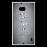 Coque Nokia Lumia 930 Résister Noir Citation Oscar Wilde