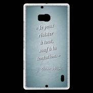 Coque Nokia Lumia 930 Résister Turquoise Citation Oscar Wilde