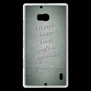Coque Nokia Lumia 930 Résister Vert Citation Oscar Wilde