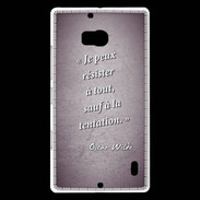Coque Nokia Lumia 930 Résister Violet Citation Oscar Wilde