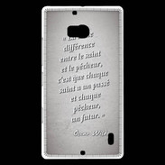 Coque Nokia Lumia 930 Saint pêcheur Gris Citation Oscar Wilde