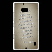 Coque Nokia Lumia 930 Saint pêcheur Sepia Citation Oscar Wilde