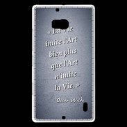 Coque Nokia Lumia 930 Vie art Bleu Citation Oscar Wilde