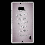 Coque Nokia Lumia 930 Vie art Rose Citation Oscar Wilde