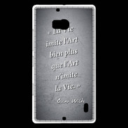 Coque Nokia Lumia 930 Vie art Noir Citation Oscar Wilde