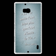 Coque Nokia Lumia 930 Vie art Turquoise Citation Oscar Wilde