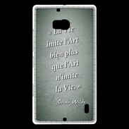 Coque Nokia Lumia 930 Vie art Vert Citation Oscar Wilde