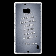 Coque Nokia Lumia 930 Vraie valeur Bleu Citation Oscar Wilde