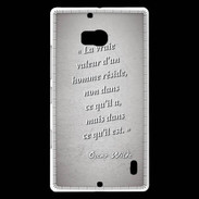 Coque Nokia Lumia 930 Vrai valeur Gris Citation Oscar Wilde