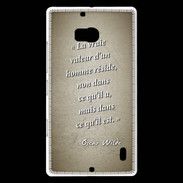 Coque Nokia Lumia 930 Vraie valeur sepia Citation Oscar Wilde