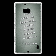 Coque Nokia Lumia 930 Vraie valeur Vert Citation Oscar Wilde