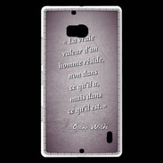 Coque Nokia Lumia 930 Vraie valeur Violet Citation Oscar Wilde