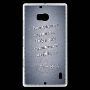 Coque Nokia Lumia 930 Jeuness folie Bleu Citation Oscar Wilde