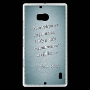 Coque Nokia Lumia 930 Jeuness folie Turquoise Citation Oscar Wilde